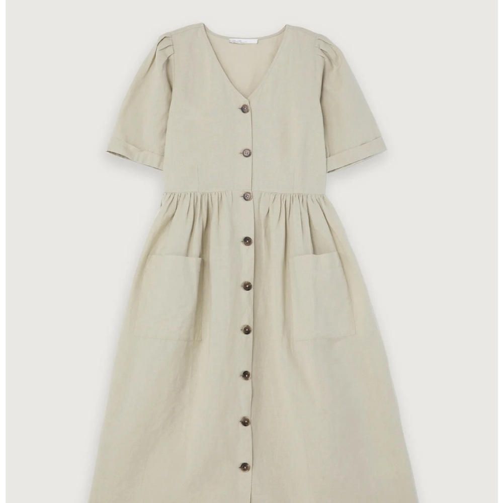 Oak + Fort BUTTON UP MIDI DRESS